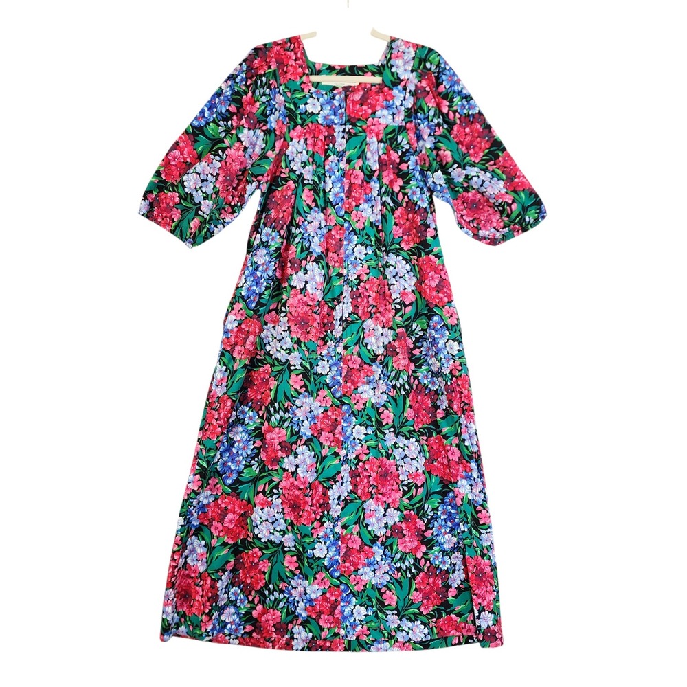 Krist Gudnason California Vintage Floral Maxi Dress Size Large Floral Print Mumu